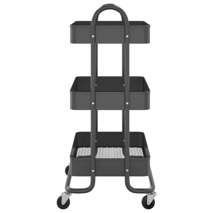 3-tier Trolley Anthracite 43x34x79 Cm Steel Ttpnli