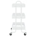 3-tier Trolley White 43x34x79 Cm Steel Ttpnll