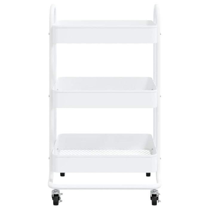 3-tier Trolley White 43x34x79 Cm Steel Ttpnll