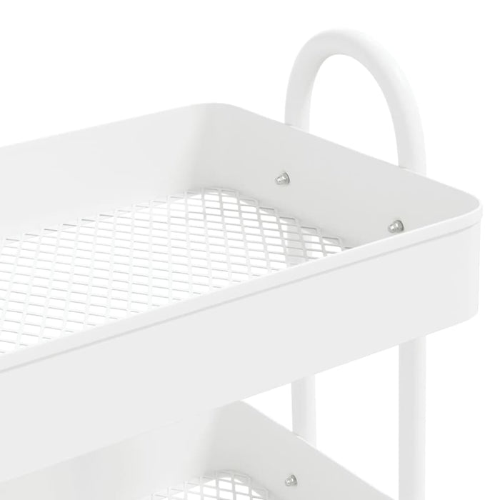 3-tier Trolley White 43x34x79 Cm Steel Ttpnll