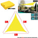 300d Regular Triangle Shade Sail Yellow Waterproof