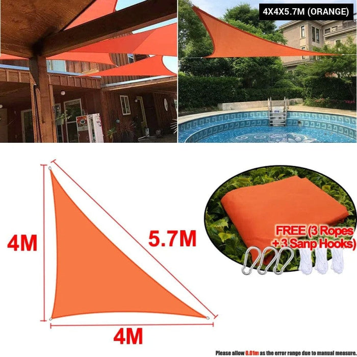 300d Waterproof Sun Shelter Triangle Shade Protection