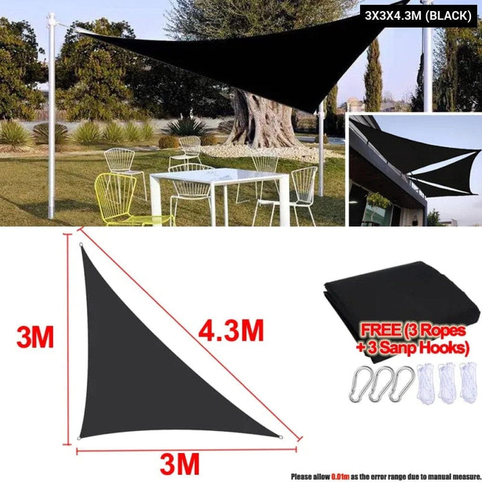 300d Waterproof Sun Shelter Triangle Shade Protection