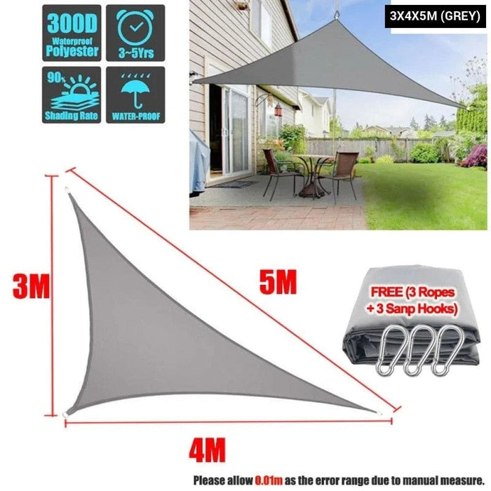 300d Waterproof Sun Shelter Triangle Shade Protection