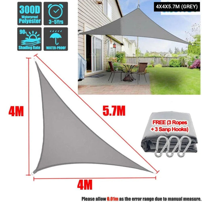 300d Waterproof Sun Shelter Triangle Shade Protection