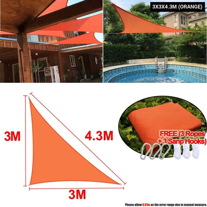 300d Waterproof Sun Shelter Triangle Shade Protection