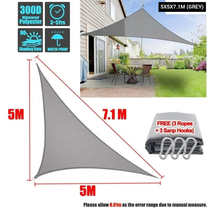 300d Waterproof Sun Shelter Triangle Shade Protection