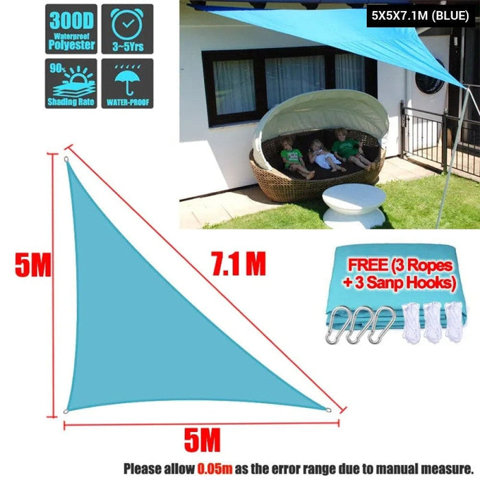 300d Waterproof Sun Shelter Triangle Shade Protection