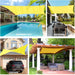 300d Yellow Waterproof Shade Sail Square Rectangle Sunshade