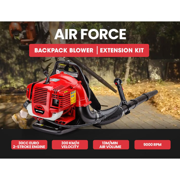 30cc Backpack Petrol Leaf Blower 2 Stroke Commercial Garden