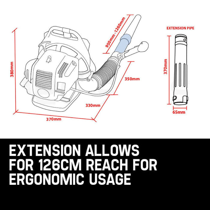 30cc Backpack Petrol Leaf Blower 2 Stroke Commercial Garden