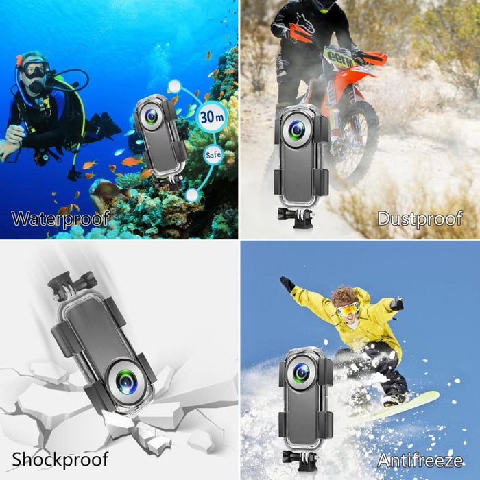 30m Underwater Waterproof Housing Case For Insta360 One X2