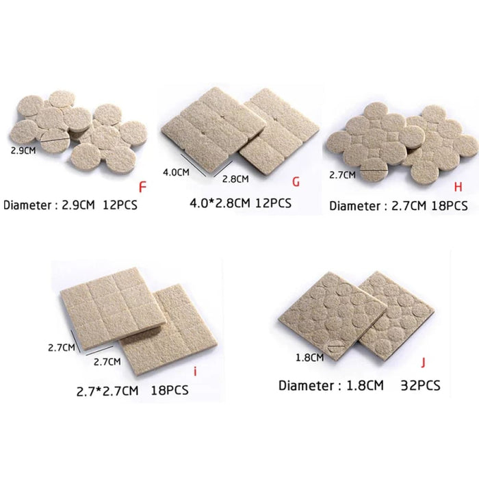 32 Piece Self Adhesive Furniture Leg Pads For Floor