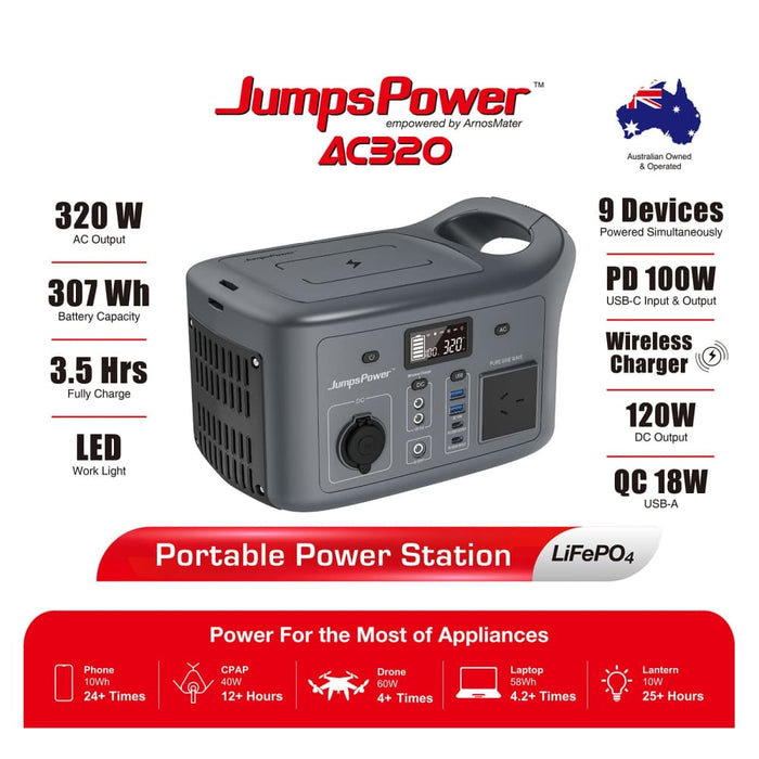 320w Portable Power Station Jumpspower Wireless Battery