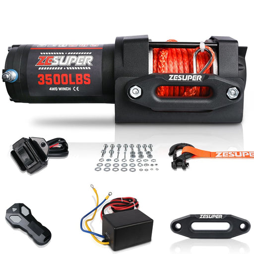 3500lb Electric Winch 12v Wireless Portable Atv Utv Boat