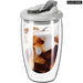 350ml/450ml Double Glass Cup With Lid