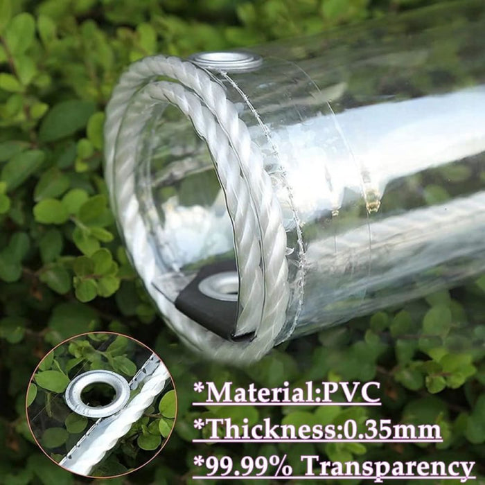 0.35mm Transparent Pvc Tarpaulin 99.9% Waterproof Garden