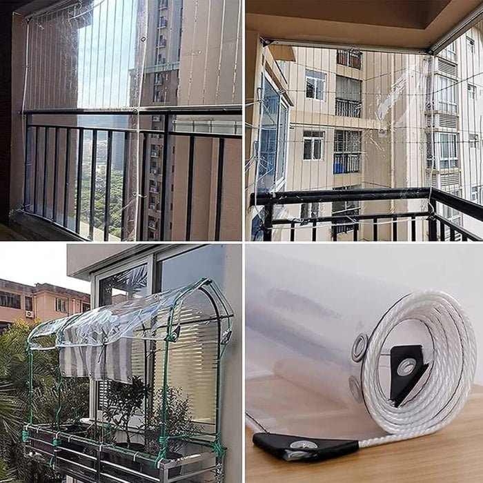 0.35mm Transparent Pvc Tarpaulin 99.9% Waterproof Garden