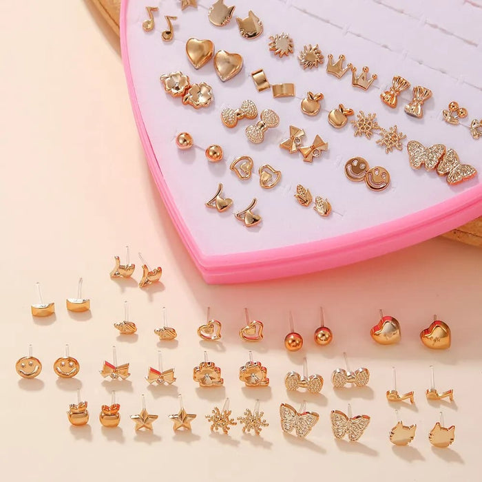 36 Pairs/lot Mini Earrings For Girls