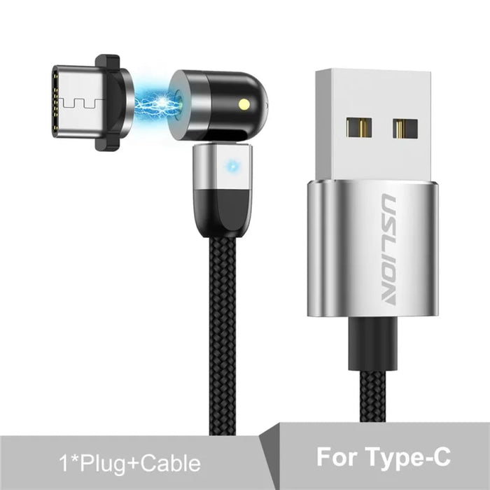 360 180 Rotating Magnetic Usb Fast Charging Cable Type