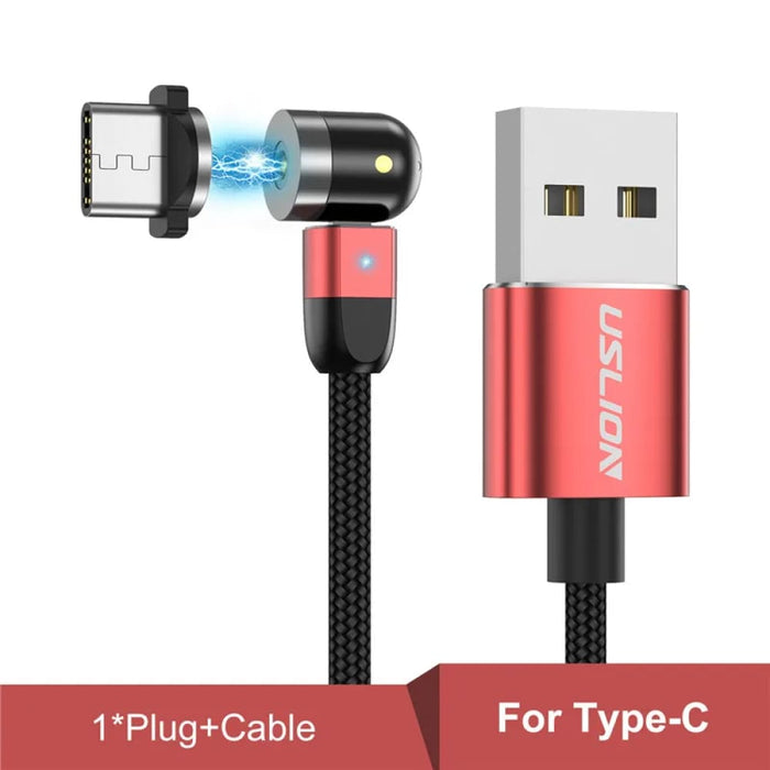 360 180 Rotating Magnetic Usb Fast Charging Cable Type