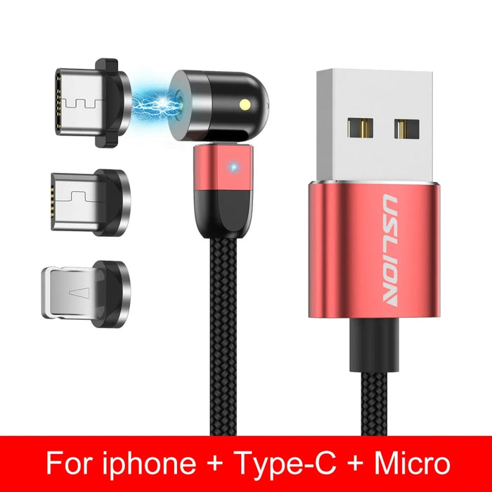 360 180 Rotating Magnetic Usb Fast Charging Cable Type