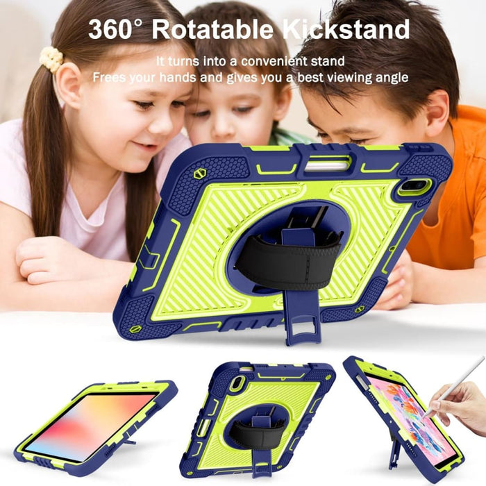 360 Degree Rotation Shockproof Silicone Pc Tablet Case