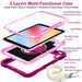 360 Degree Rotation Shockproof Silicone Pc Tablet Case