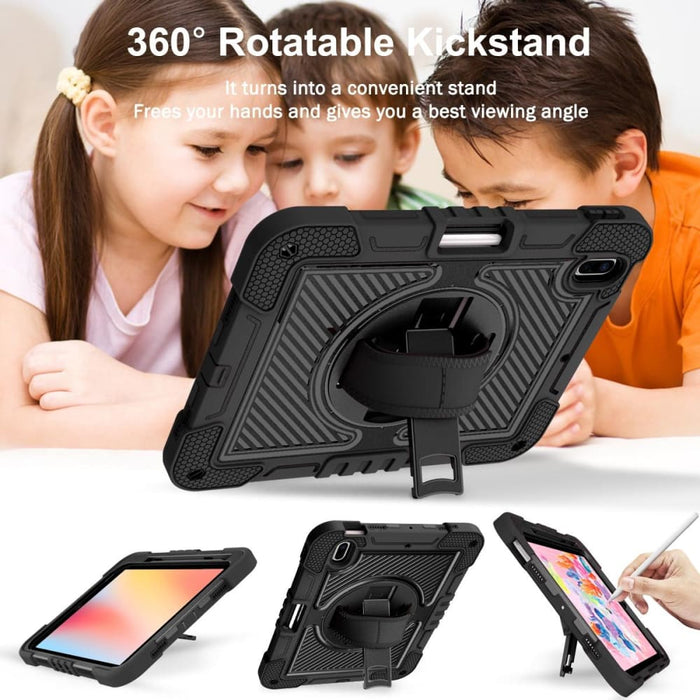 360 Degree Rotation Shockproof Silicone Pc Tablet Case