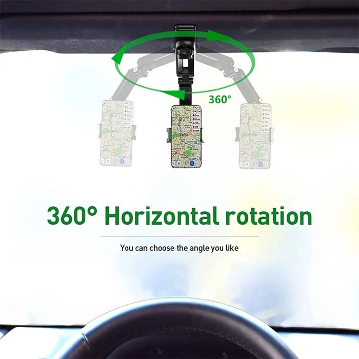 360 Rotating Sun Visor Phone Holder For Car Iphone Samsung