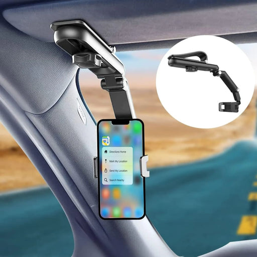 360 Rotating Sun Visor Phone Holder For Car Iphone Samsung