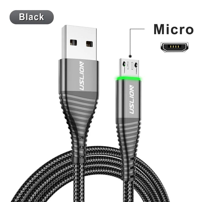 3a Fast Charging Micro Usb Cable For Samsung Xiaomi Android