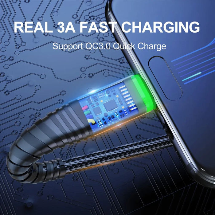 3a Fast Charging Micro Usb Cable For Samsung Xiaomi Android