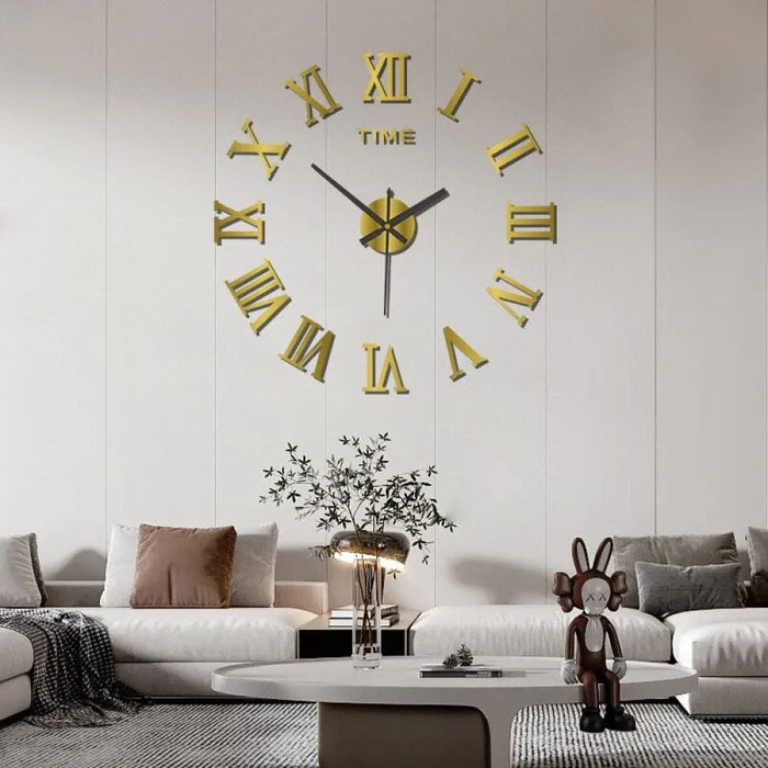 3d Acrylic Wall Clock With Roman Numerals Design Large