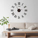 3d Acrylic Wall Clock With Roman Numerals Design Large