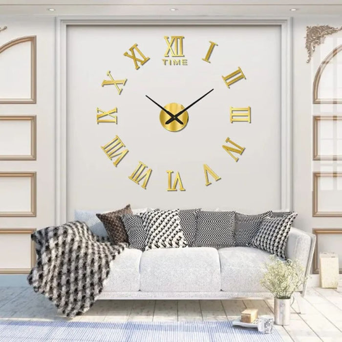 3d Acrylic Wall Clock With Roman Numerals Design Large