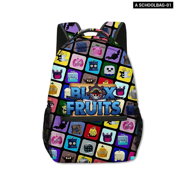 3d Blox Fruits School Bag Set For Students