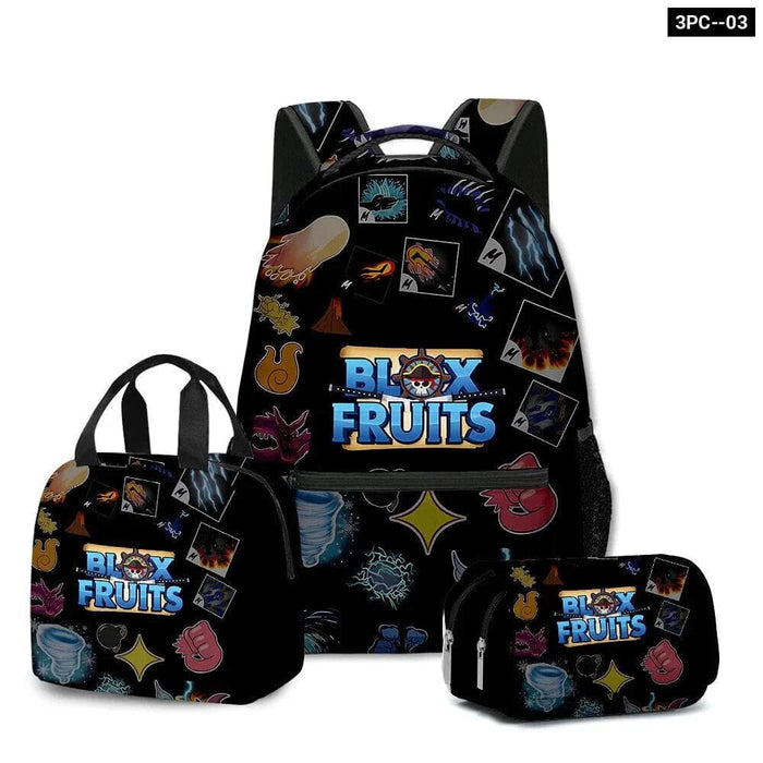 3d Blox Fruits School Bag Set For Students