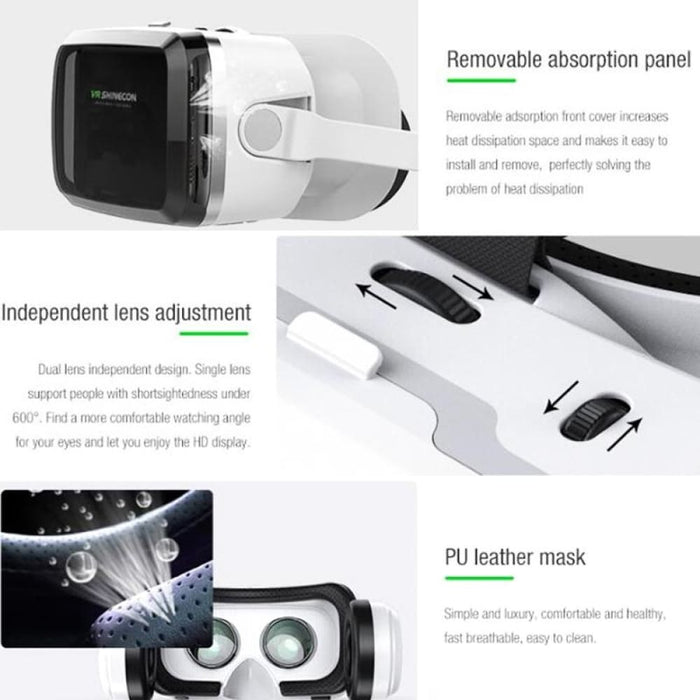 3d Vr Headset Bluetooth Vrshinecon G04bs