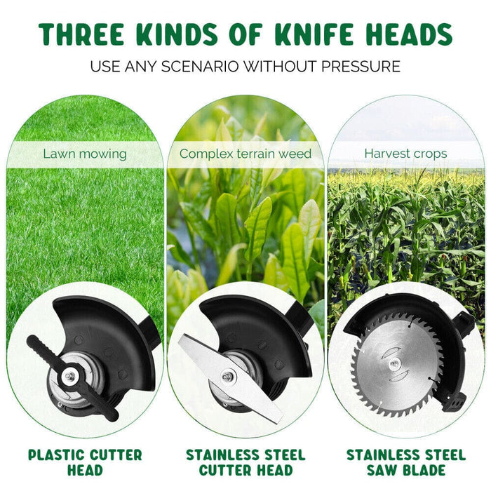 3in1 Cordless Grass Trimmer Lawn Brush Cutter Whipper