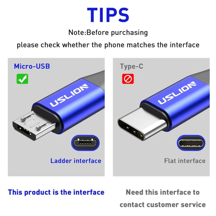 3m Fast Charging Micro Usb Cable For Xiaomi Samsung