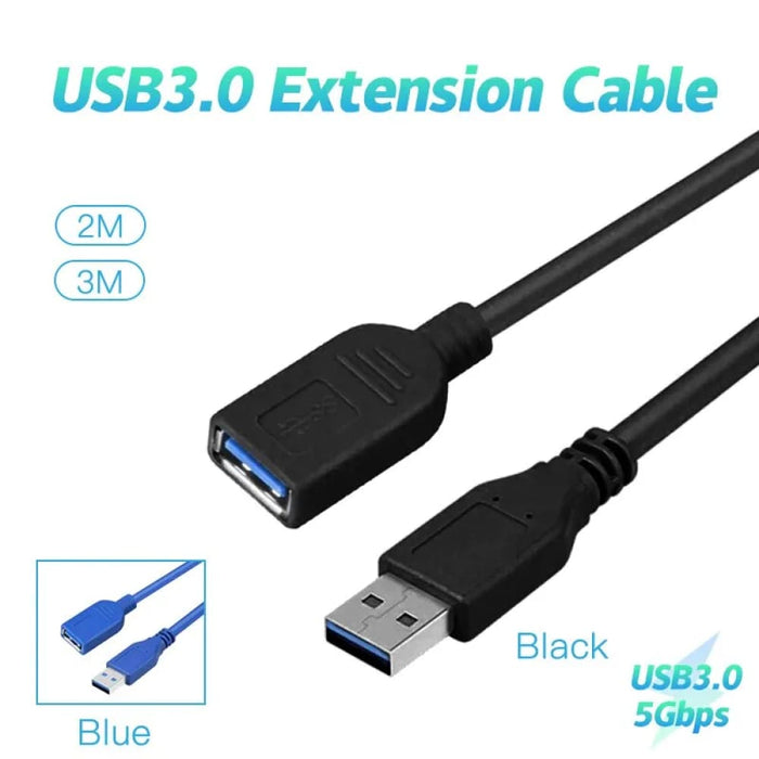 3m Usb 3.0 Extension Cable Fast Data Transfer Charging