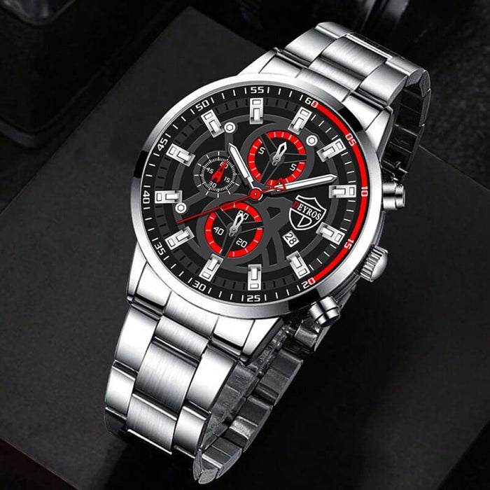 3pcs Set Fashion Luxury Mens Calendar Watches Male Casual