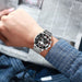 3pcs Set Fashion Mens Calendar Watches Men Business Steel