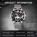 3pcs Set Fashion Mens Calendar Watches Men Business Steel