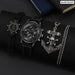 3pcs Set Fashion Mens Calendar Watches Luxury Men Business