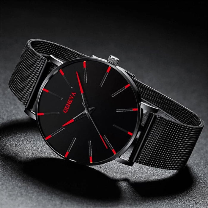 3pcs Set Fashion Mens Simple Watches Men Business Stainless