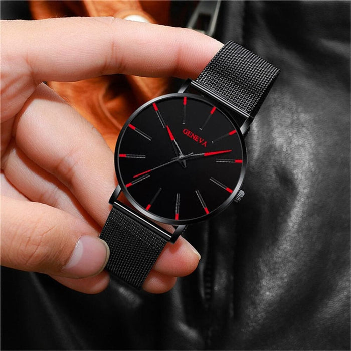 3pcs Set Fashion Mens Simple Watches Men Business Stainless