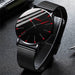 3pcs Set Fashion Mens Simple Watches Men Business Stainless