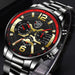 3pcs Luxury Fashion Mens Watches For Men Necklace Bracelet